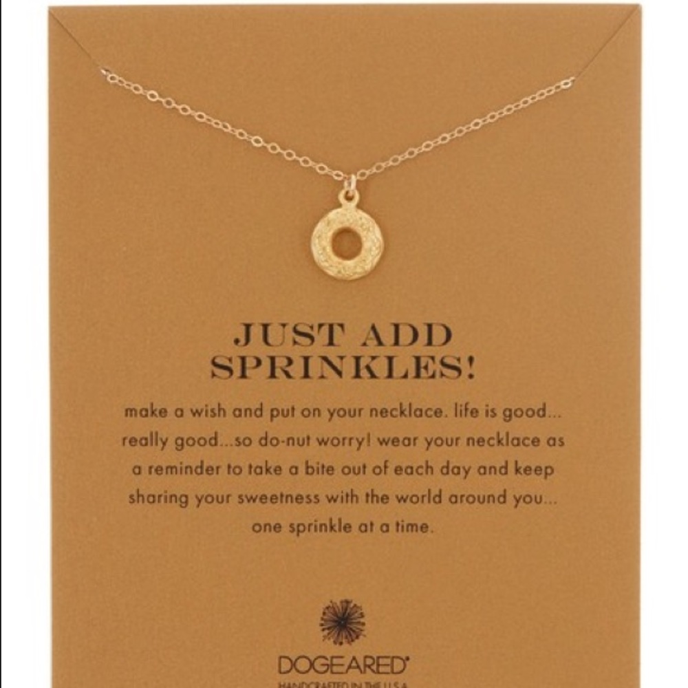 Dogeared just add sprinkles donut necklace